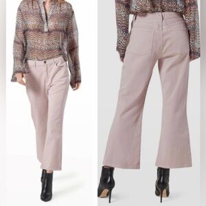 JOIE Serie Cropped Flare-Leg Denim Jeans Pants in Pale Mauve Size 4